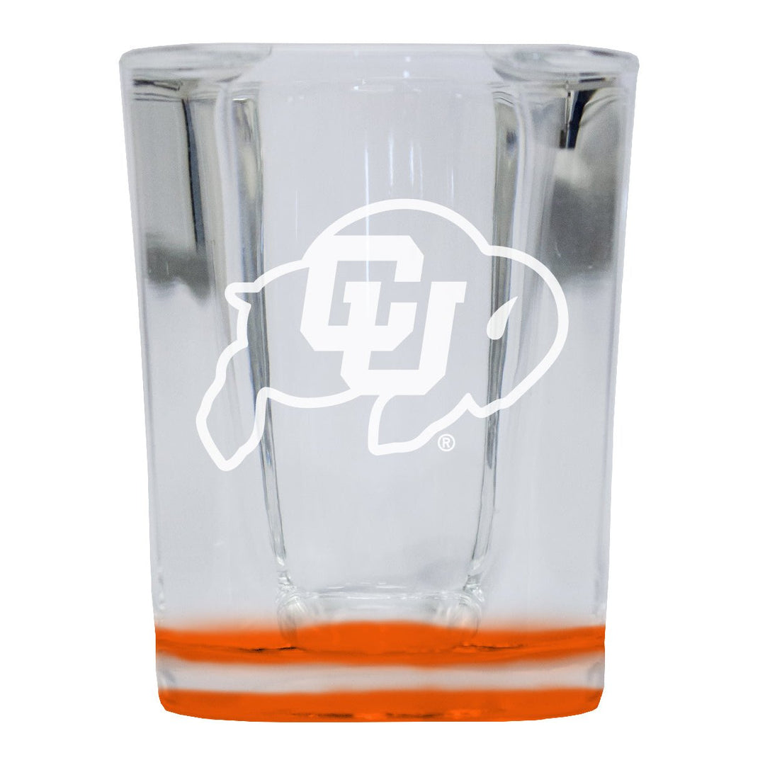 Colorado Buffaloes 2 Ounce Engraved Shot Glass Square Officially Licensed Collegiate Product Image 1