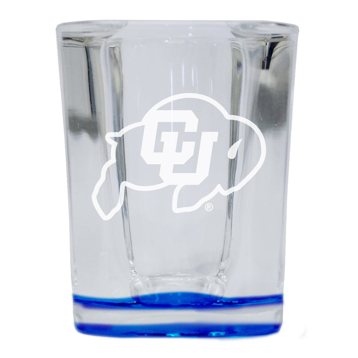 Colorado Buffaloes 2 Ounce Engraved Shot Glass Square Officially Licensed Collegiate Product Image 4