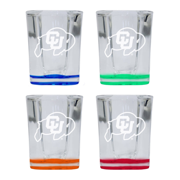 Colorado Buffaloes 2 Ounce Engraved Shot Glass Square Officially Licensed Collegiate Product Image 4