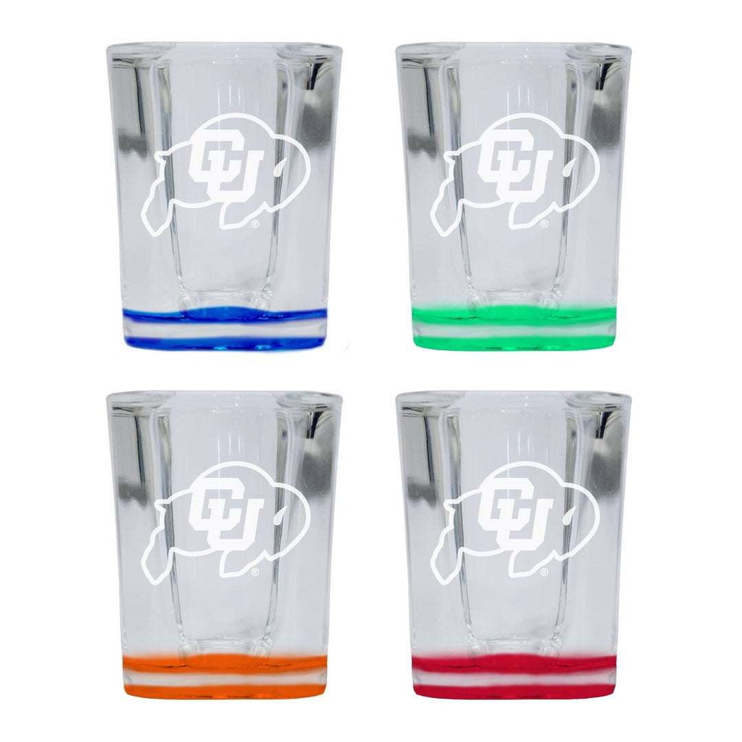 Colorado Buffaloes 2 Ounce Engraved Shot Glass Square Officially Licensed Collegiate Product Image 1