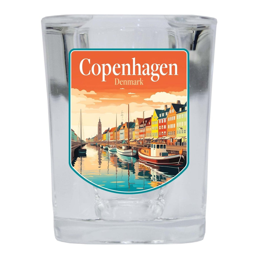 Copenhagen Denmark Design A Souvenir 2 Ounce Shot Glass Square Image 1