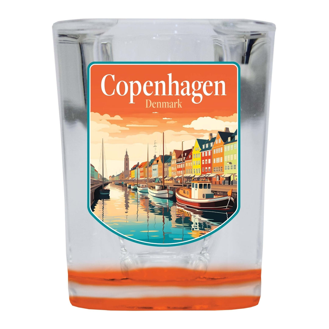 Copenhagen Denmark Design A Souvenir 2 Ounce Shot Glass Square Image 3