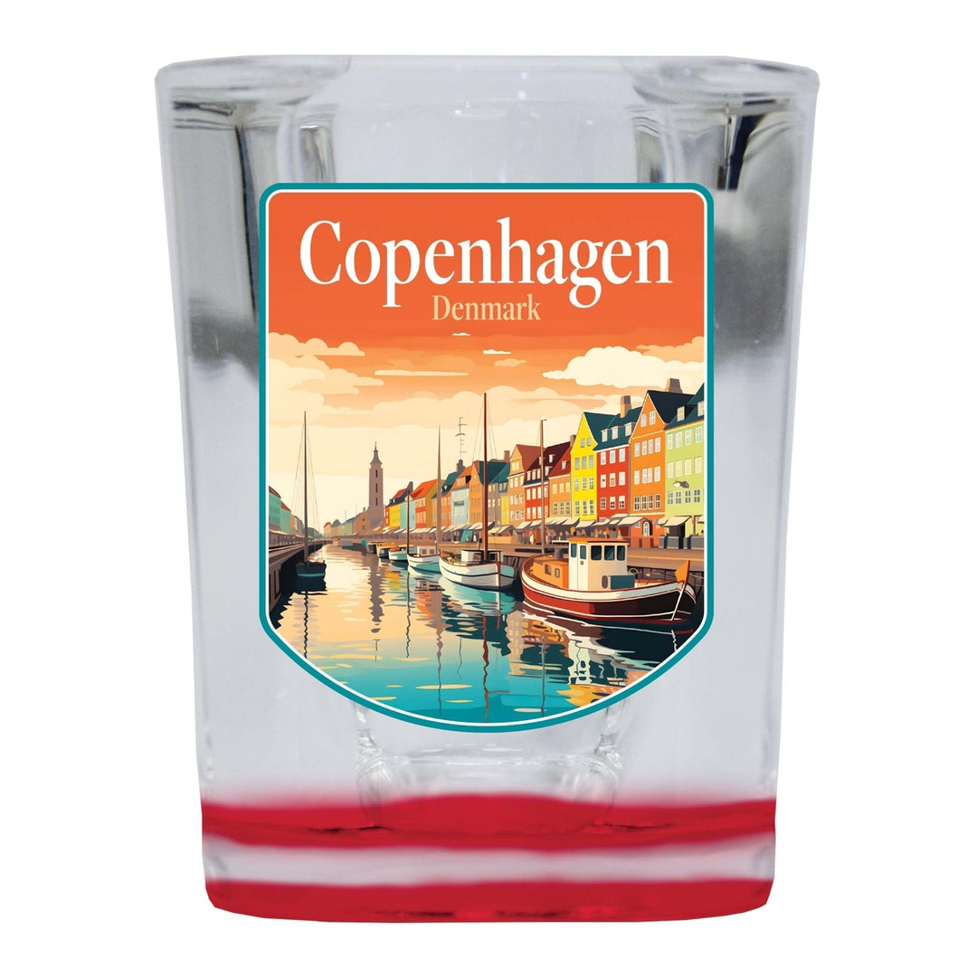 Copenhagen Denmark Design A Souvenir 2 Ounce Shot Glass Square Image 4