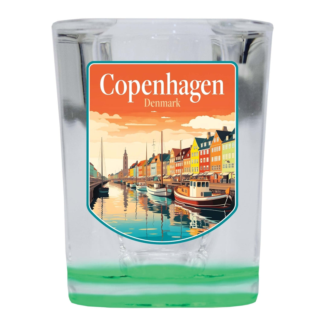 Copenhagen Denmark Design A Souvenir 2 Ounce Shot Glass Square Image 4