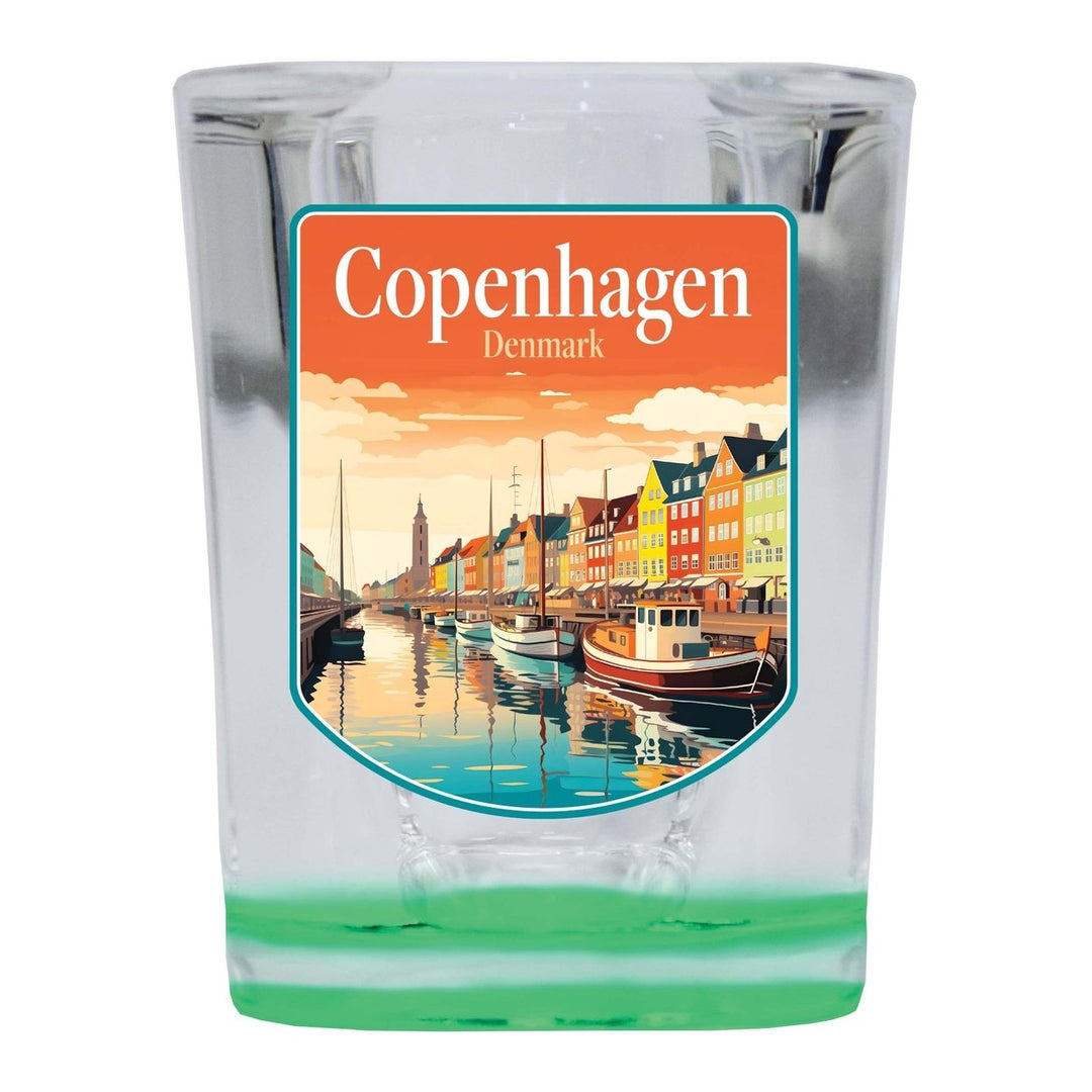 Copenhagen Denmark Design A Souvenir 2 Ounce Shot Glass Square Image 1