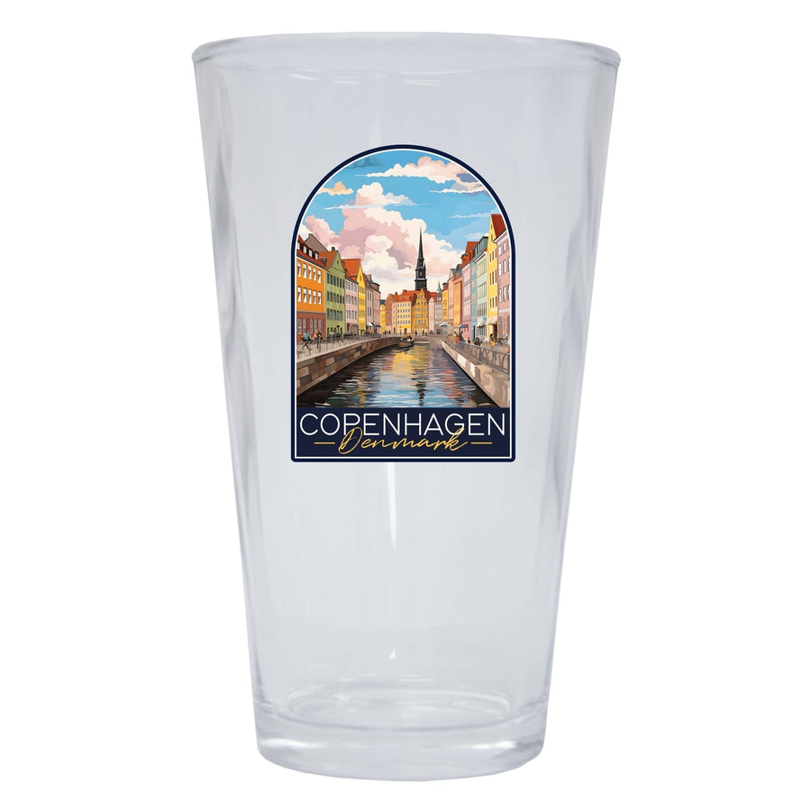 Copenhagen Denmark Design B Souvenir 16 oz Pint Glass Image 1