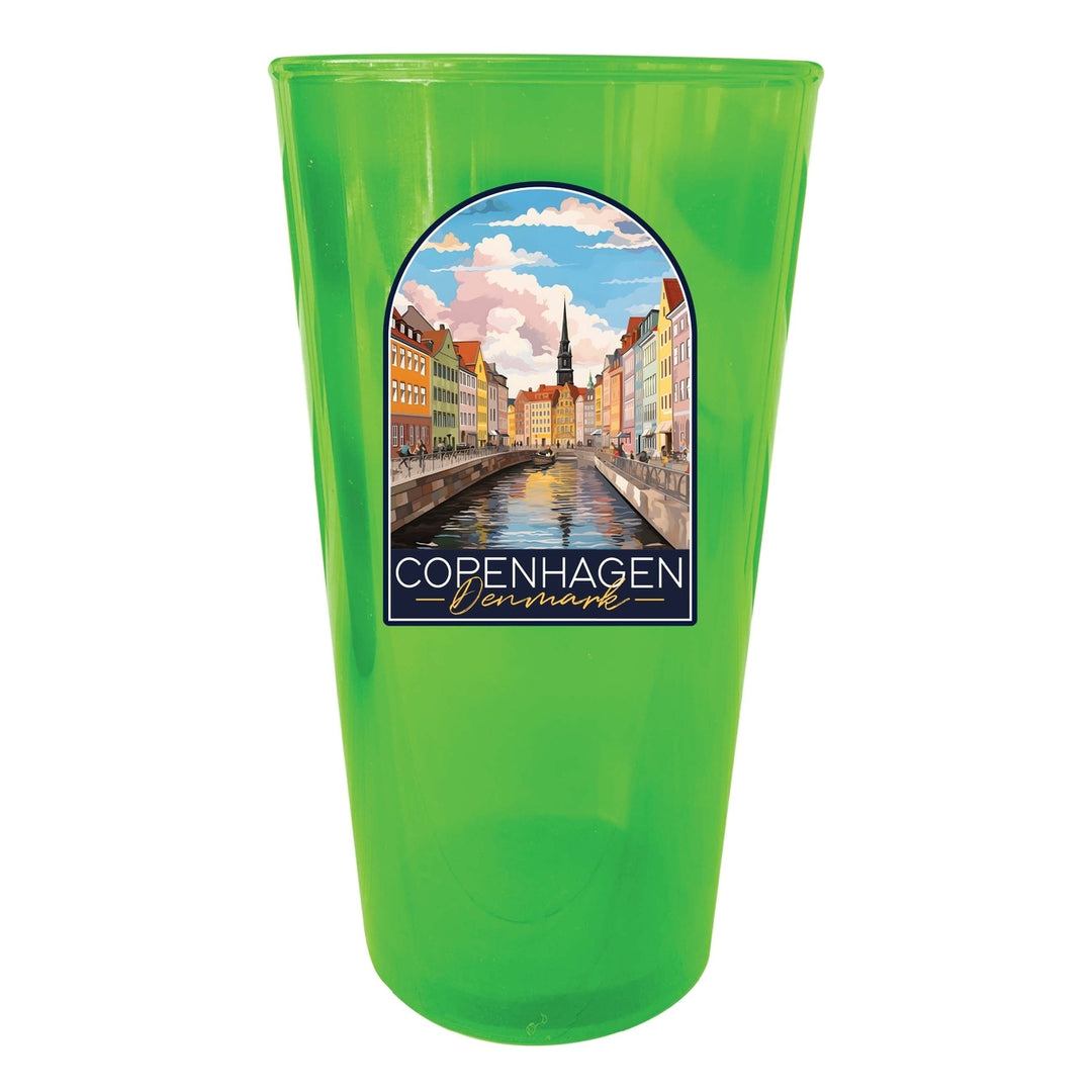 Copenhagen Denmark Design B Souvenir Plastic 16 oz pint Image 1