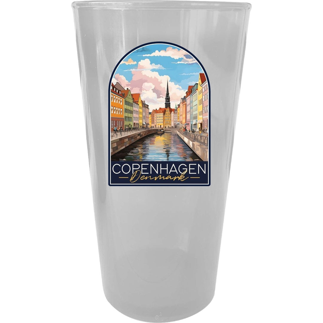 Copenhagen Denmark Design B Souvenir Plastic 16 oz pint Image 1