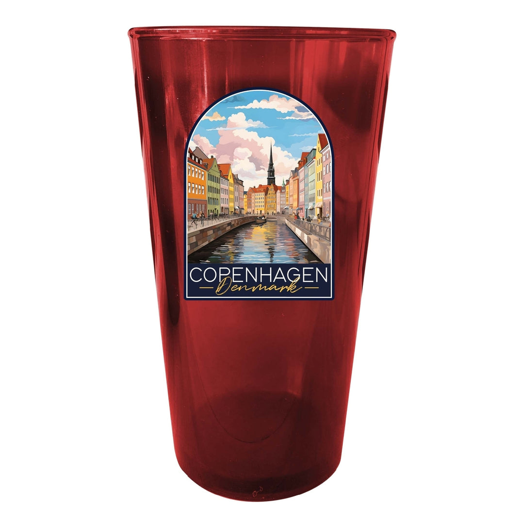 Copenhagen Denmark Design B Souvenir Plastic 16 oz pint Image 3