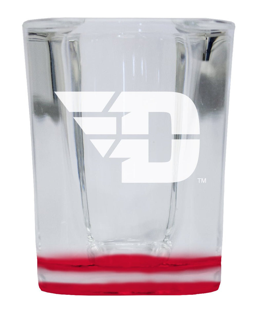 Dayton Flyers 2 Ounce Engraved Shot Glass Square Officially Licensed Collegiate Product Image 1