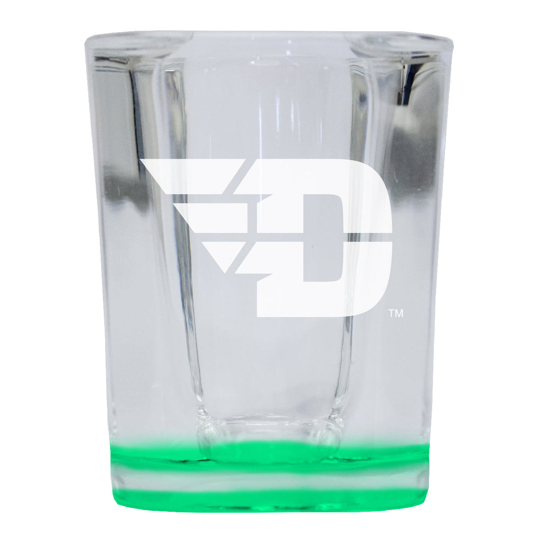 Dayton Flyers 2 Ounce Engraved Shot Glass Square Officially Licensed Collegiate Product Image 3