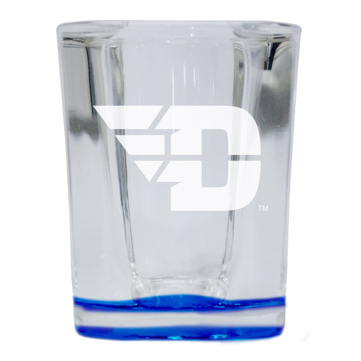 Dayton Flyers 2 Ounce Engraved Shot Glass Square Officially Licensed Collegiate Product Image 1