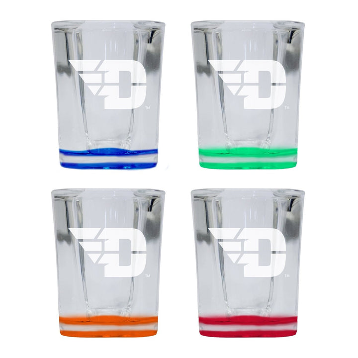 Dayton Flyers 2 Ounce Engraved Shot Glass Square Officially Licensed Collegiate Product Image 4