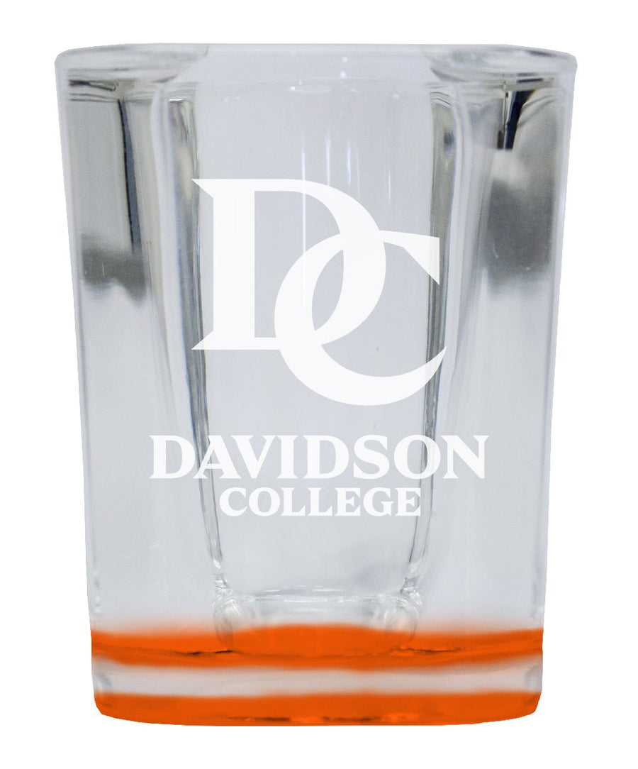 Davidson College 2 Ounce Engraved Shot Glass Square Officially Licensed Collegiate Product Image 1