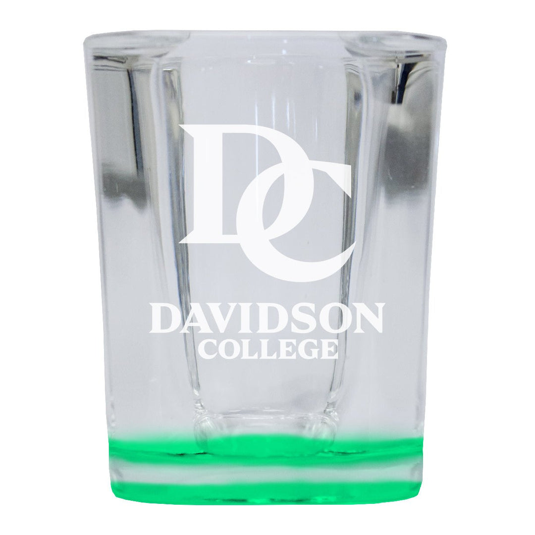 Davidson College 2 Ounce Engraved Shot Glass Square Officially Licensed Collegiate Product Image 1