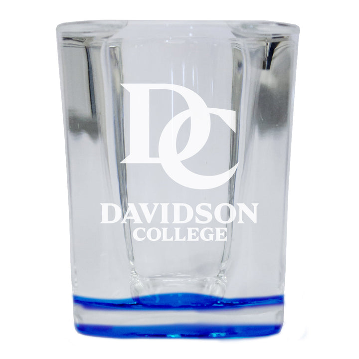 Davidson College 2 Ounce Engraved Shot Glass Square Officially Licensed Collegiate Product Image 4