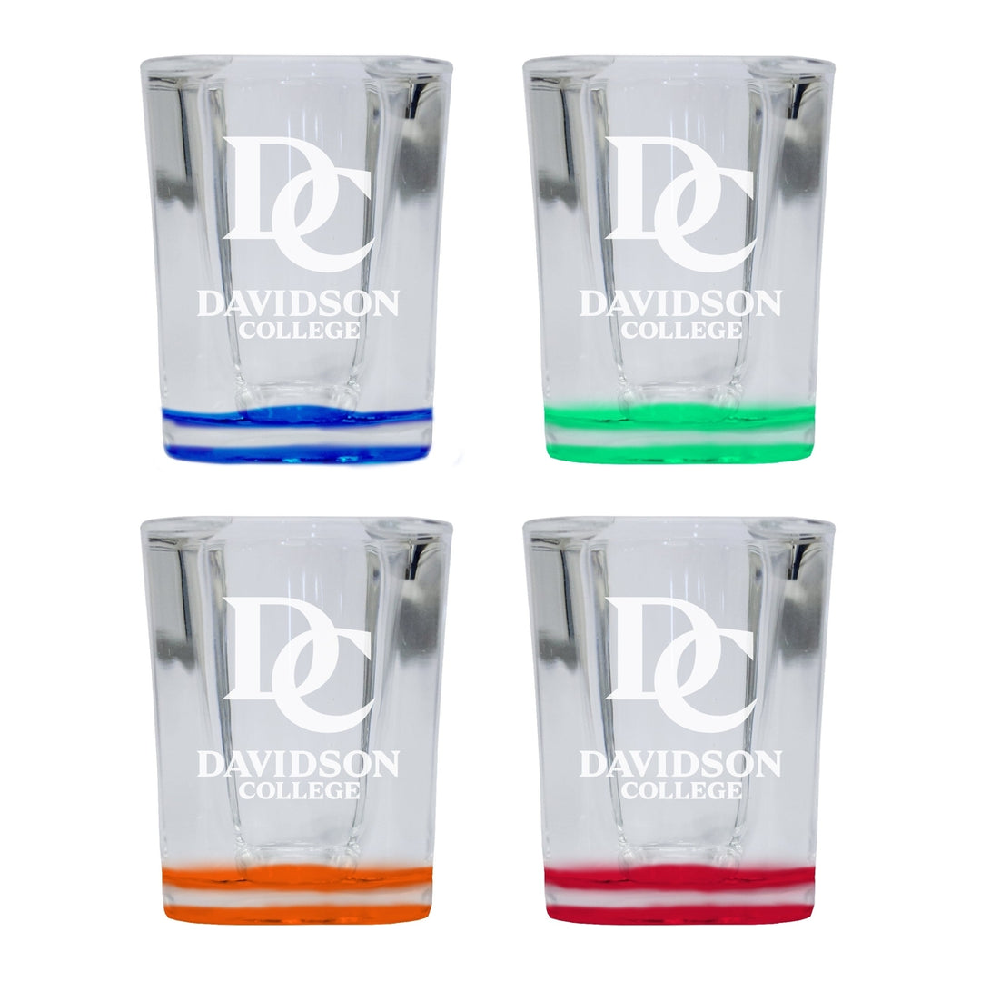 Davidson College 2 Ounce Engraved Shot Glass Square Officially Licensed Collegiate Product Image 4