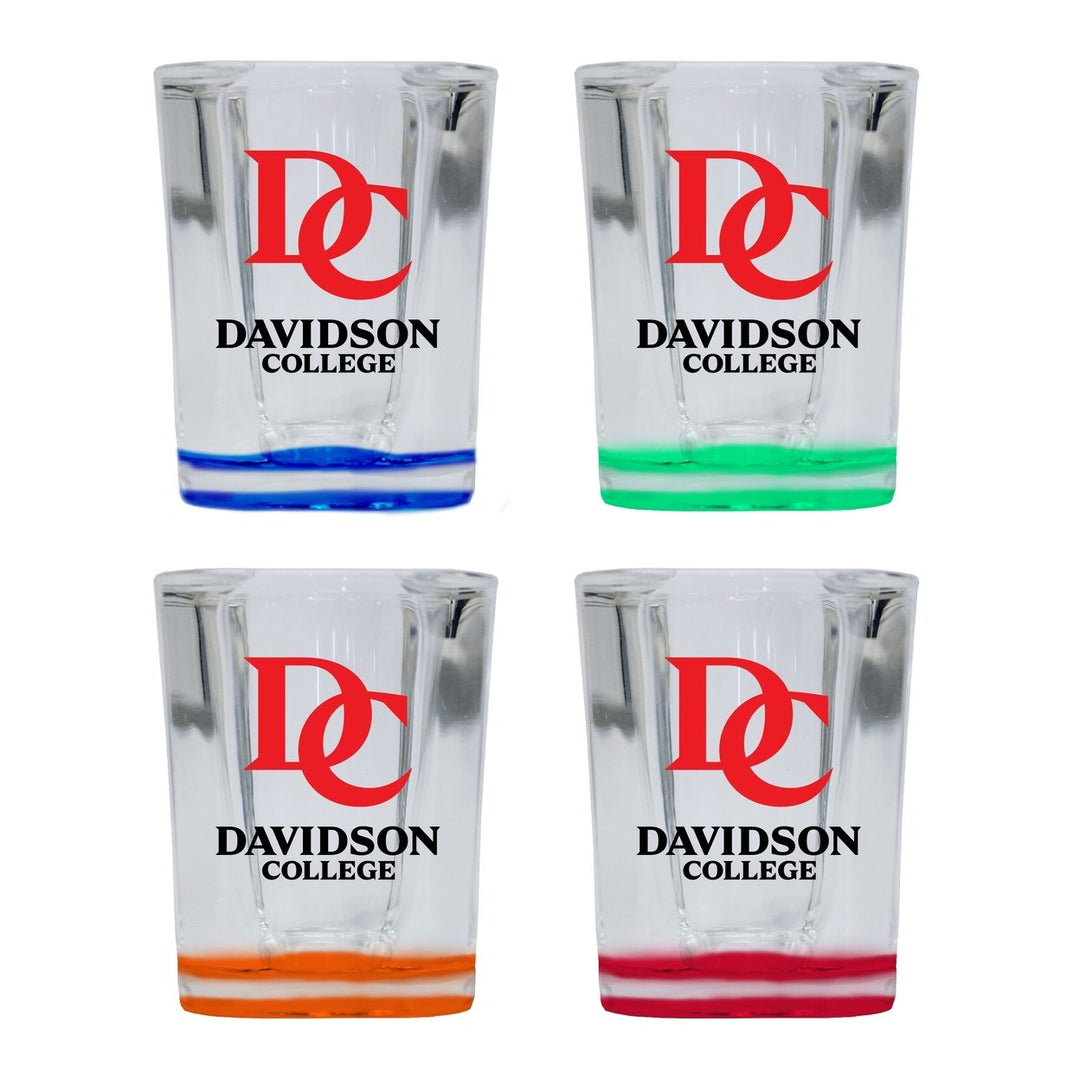 Davidson College 2 Ounce Shot Glass Square Officially Licensed Collegiate Product Image 1