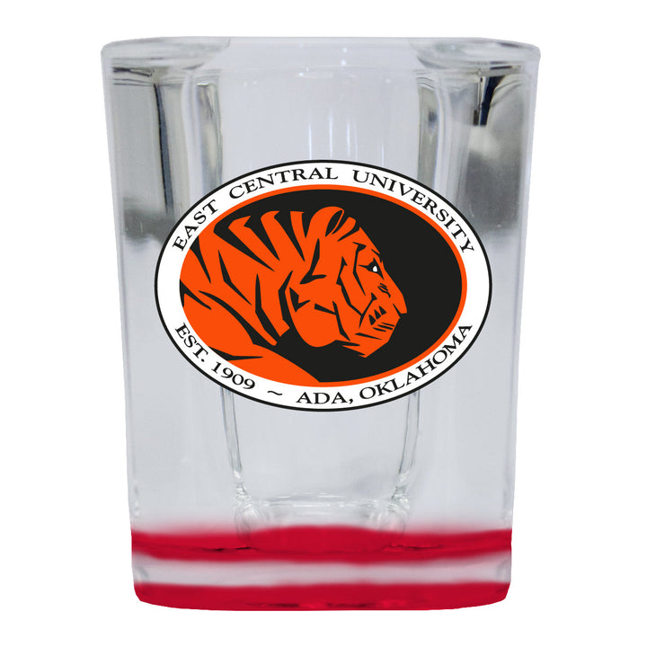 East Central University Tigers 2 Ounce Shot Glass Square Officially Licensed Collegiate Product Image 1