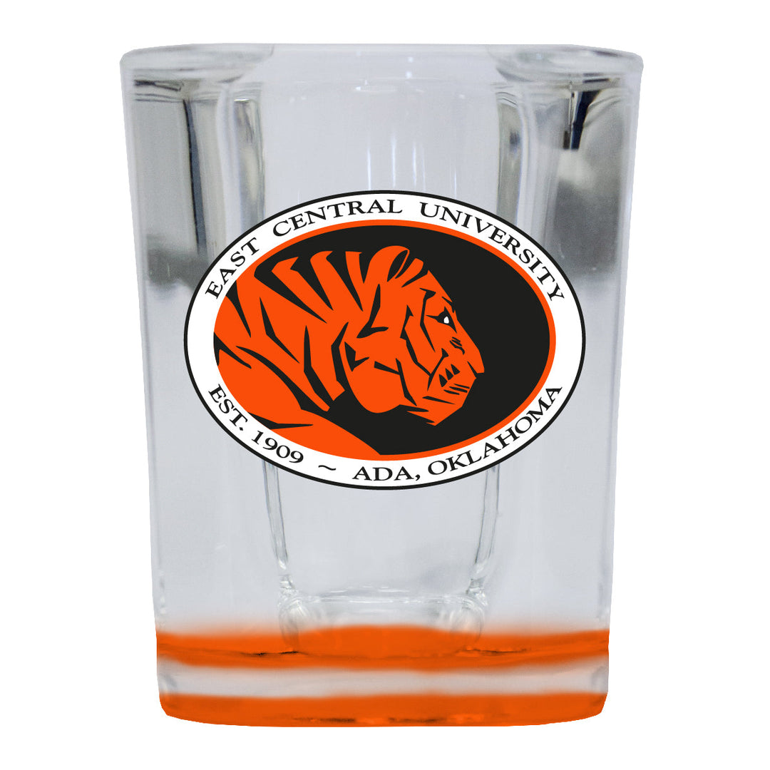 East Central University Tigers 2 Ounce Shot Glass Square Officially Licensed Collegiate Product Image 2