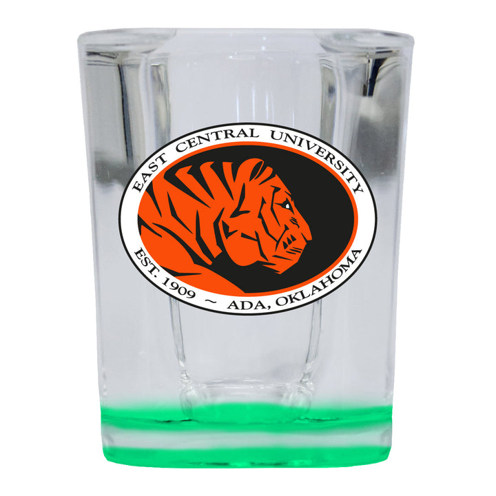 East Central University Tigers 2 Ounce Shot Glass Square Officially Licensed Collegiate Product Image 3