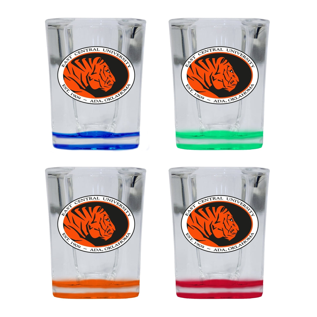 East Central University Tigers 2 Ounce Shot Glass Square Officially Licensed Collegiate Product Image 4