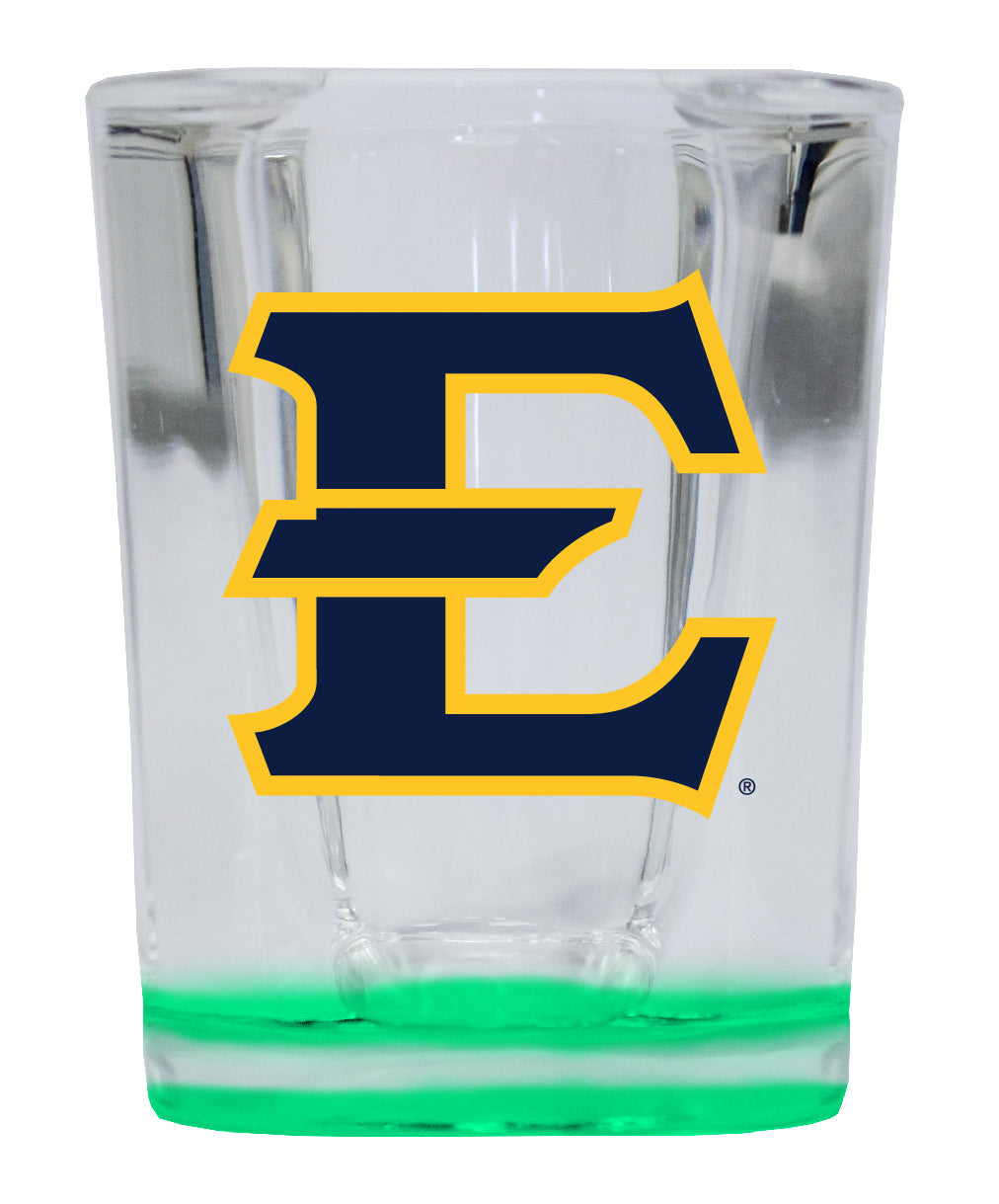 East Tennessee State University 2 Ounce Shot Glass Square Officially Licensed Collegiate Product Image 3