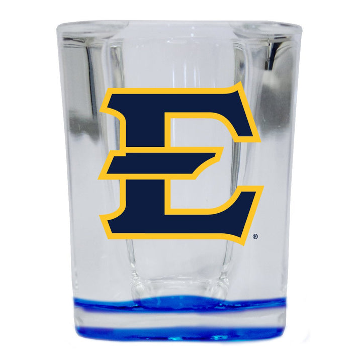 East Tennessee State University 2 Ounce Shot Glass Square Officially Licensed Collegiate Product Image 1