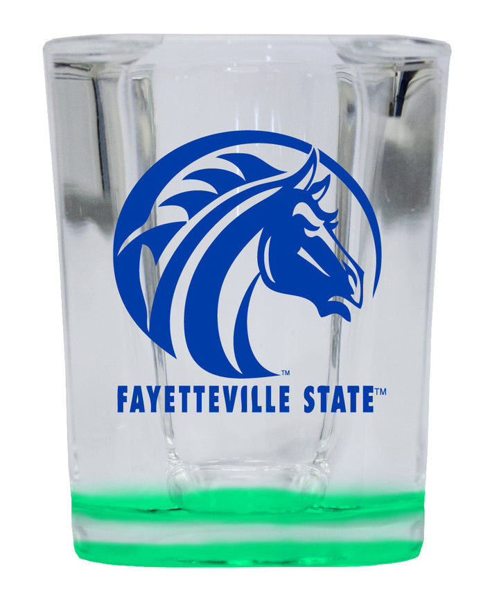 Fayetteville State University 2 Ounce Shot Glass Square Officially Licensed Collegiate Product Image 3