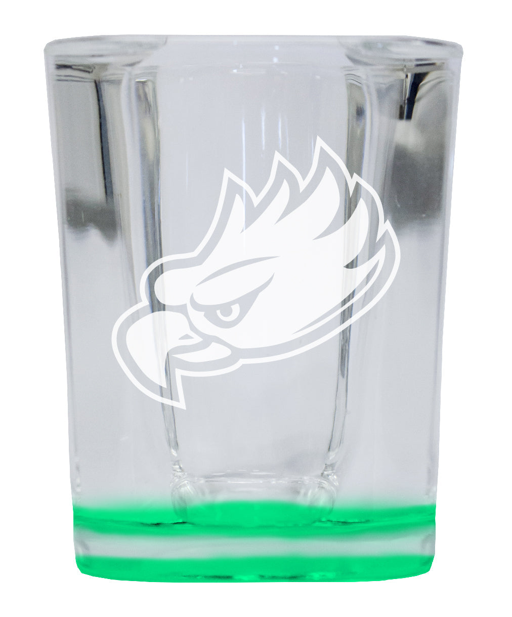 Florida Gulf Coast Eagles 2 Ounce Engraved Shot Glass Square Officially Licensed Collegiate Product Image 3