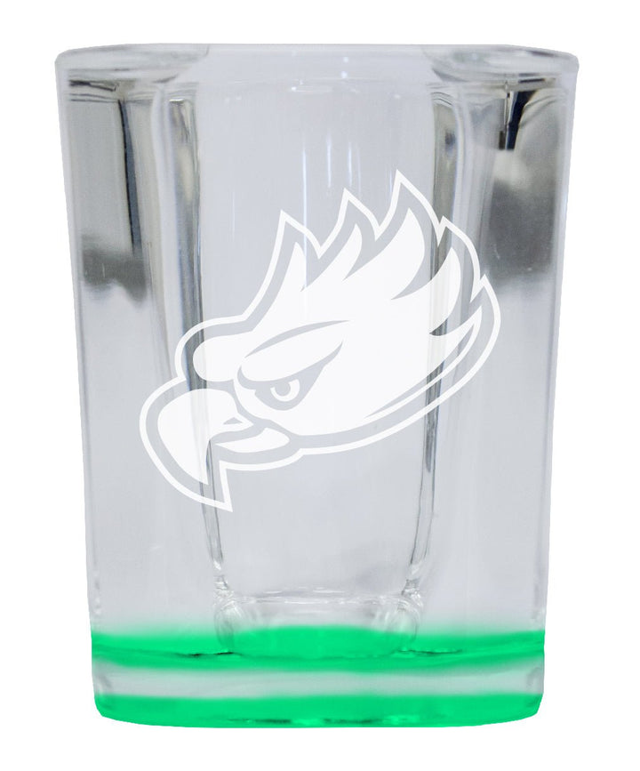 Florida Gulf Coast Eagles 2 Ounce Engraved Shot Glass Square Officially Licensed Collegiate Product Image 1