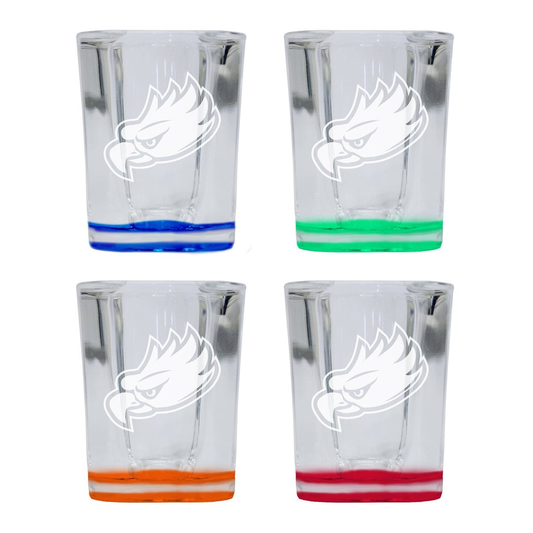 Florida Gulf Coast Eagles 2 Ounce Engraved Shot Glass Square Officially Licensed Collegiate Product Image 1