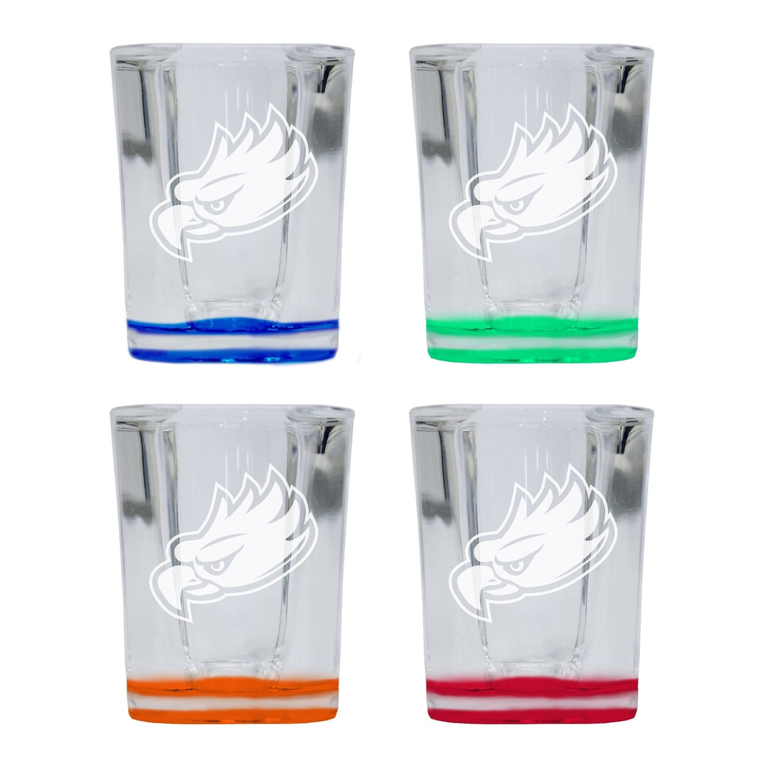 Florida Gulf Coast Eagles 2 Ounce Engraved Shot Glass Square Officially Licensed Collegiate Product Image 4