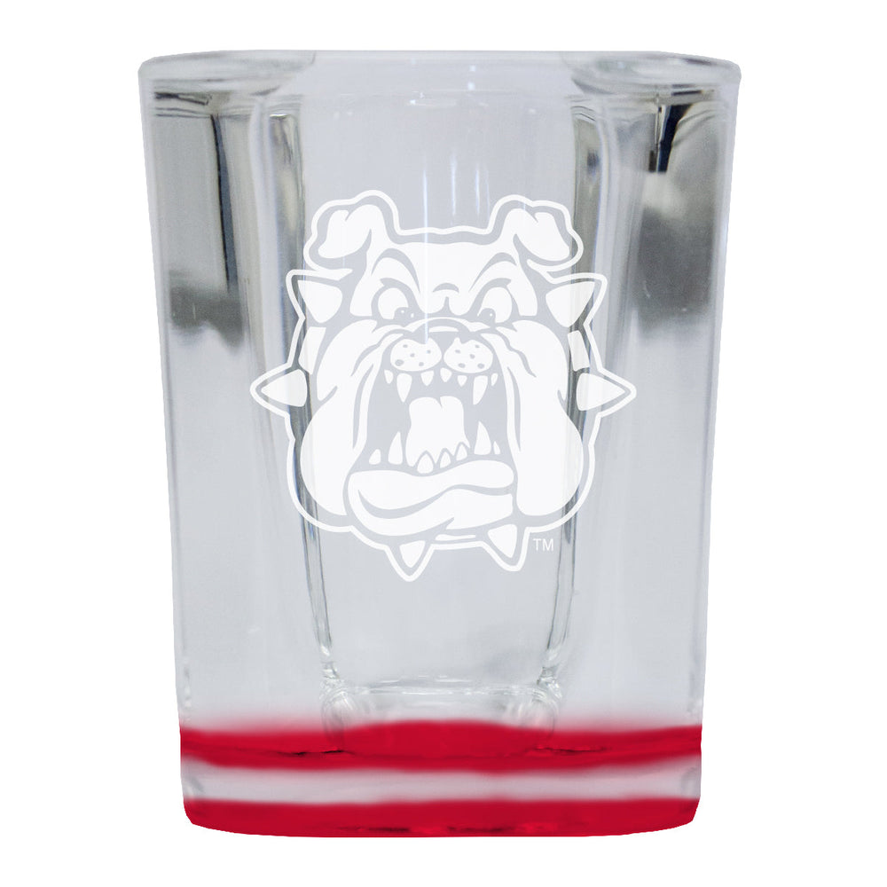 Fresno State Bulldogs 2 Ounce Engraved Shot Glass Square Officially Licensed Collegiate Product Image 2