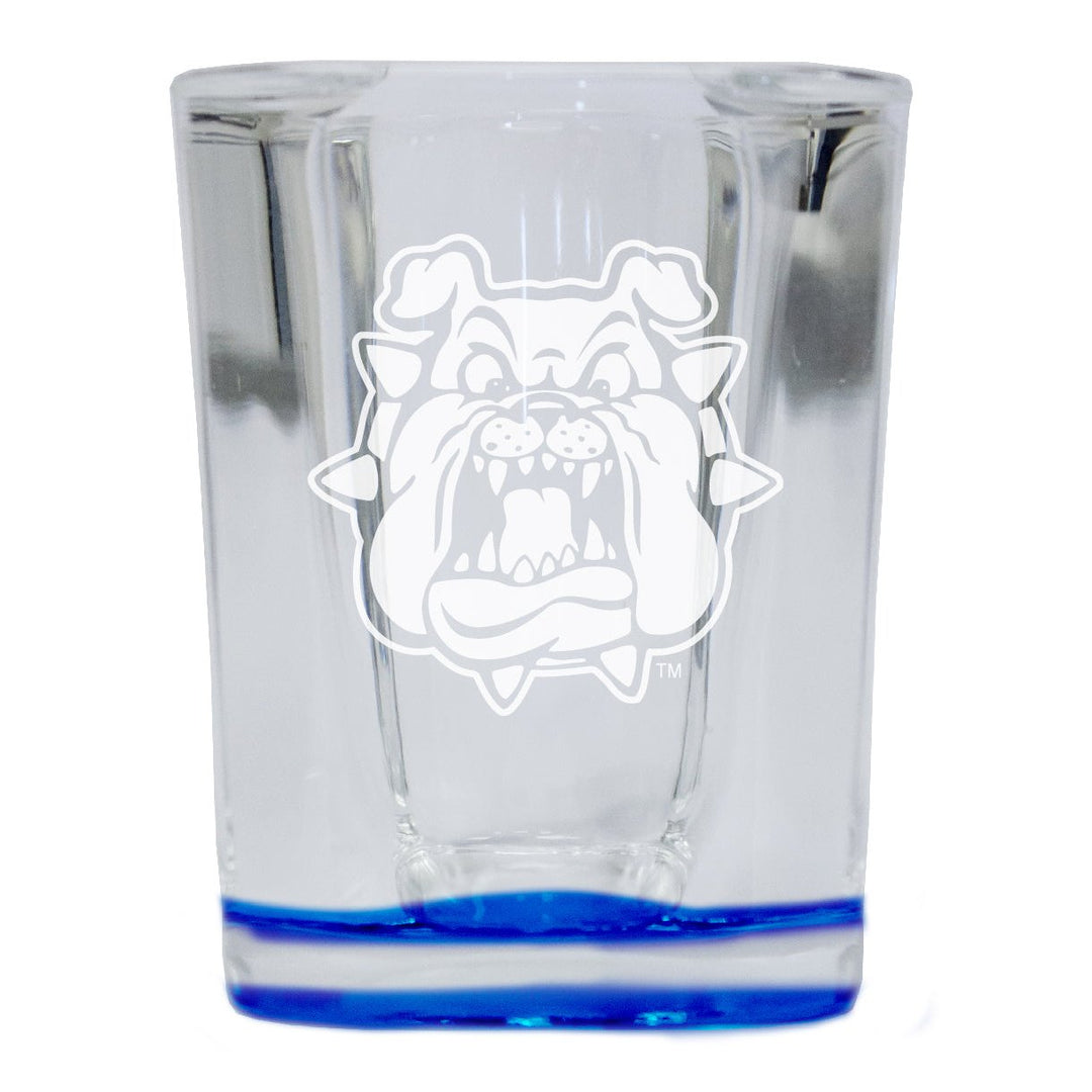 Fresno State Bulldogs 2 Ounce Engraved Shot Glass Square Officially Licensed Collegiate Product Image 1