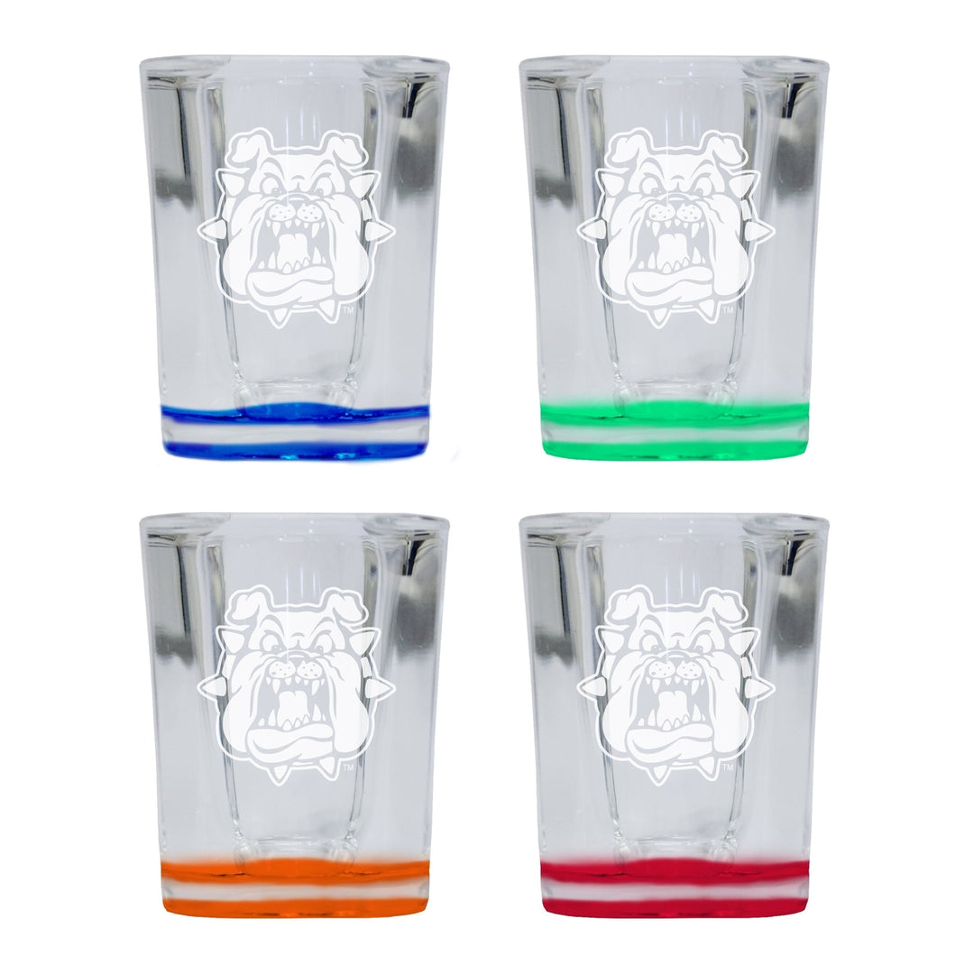 Fresno State Bulldogs 2 Ounce Engraved Shot Glass Square Officially Licensed Collegiate Product Image 4