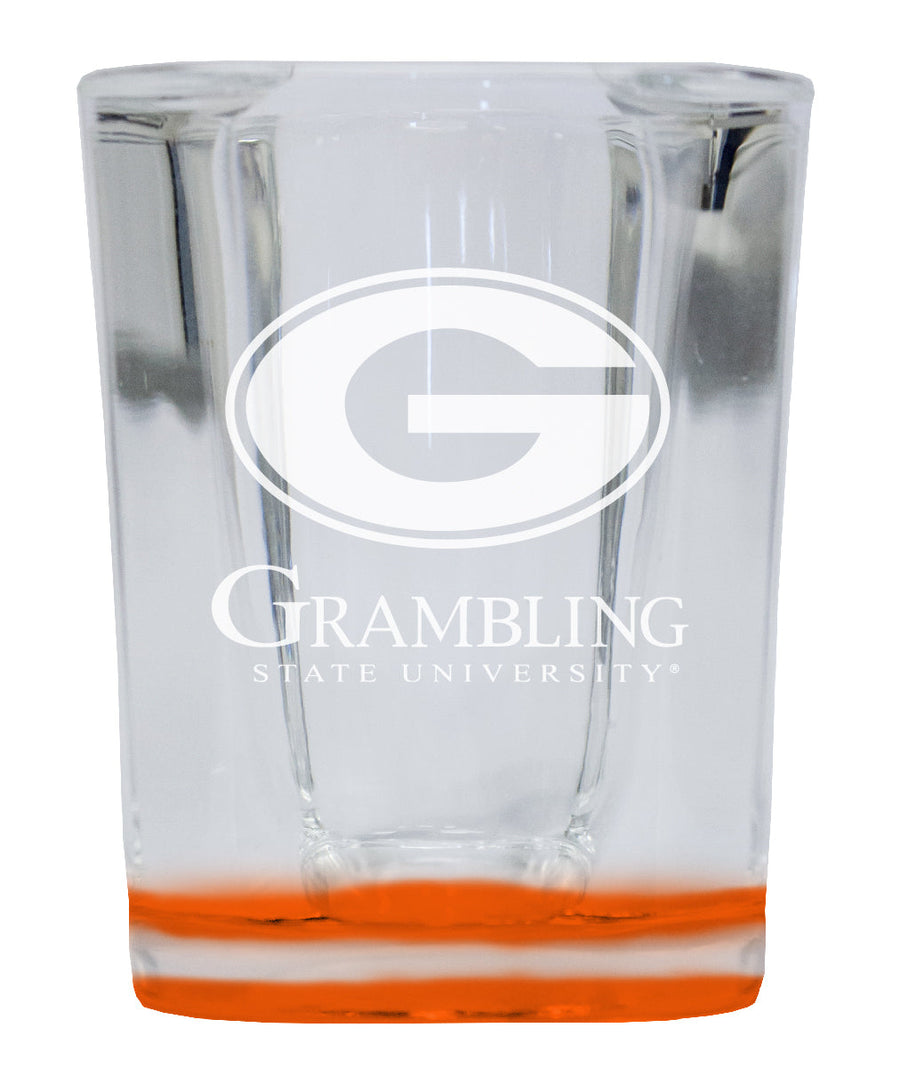 Grambling State Tigers 2 Ounce Engraved Shot Glass Square Officially Licensed Collegiate Product Image 1