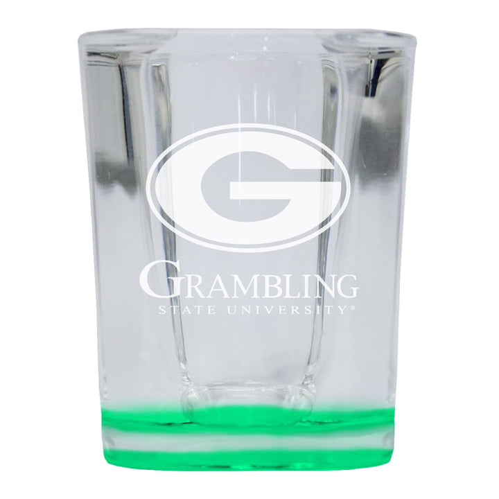 Grambling State Tigers 2 Ounce Engraved Shot Glass Square Officially Licensed Collegiate Product Image 1