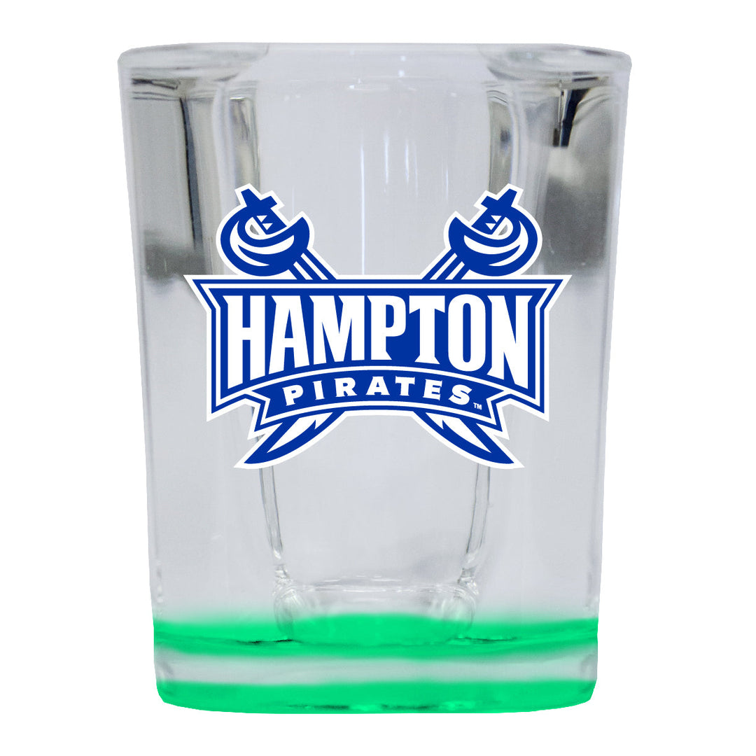 Hampton University 2 Ounce Shot Glass Square Officially Licensed Collegiate Product Image 3