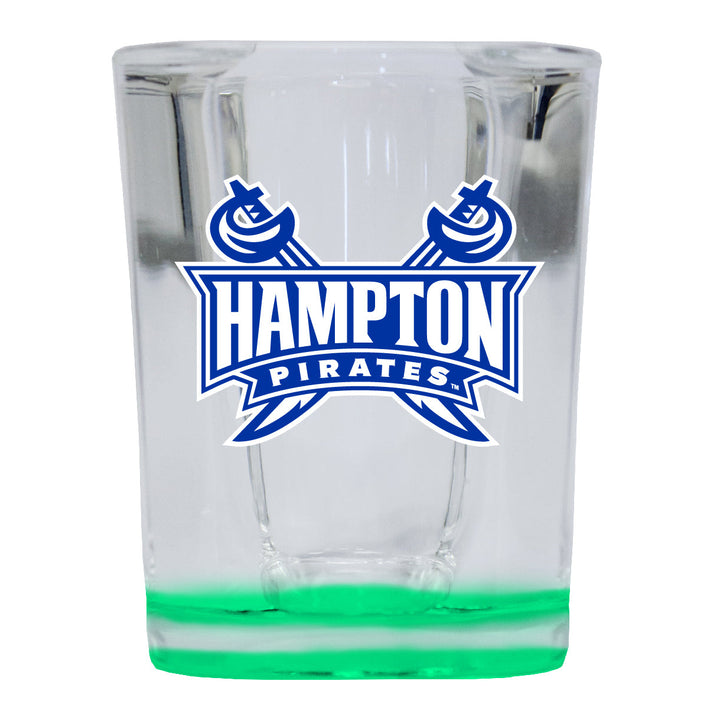 Hampton University 2 Ounce Shot Glass Square Officially Licensed Collegiate Product Image 3