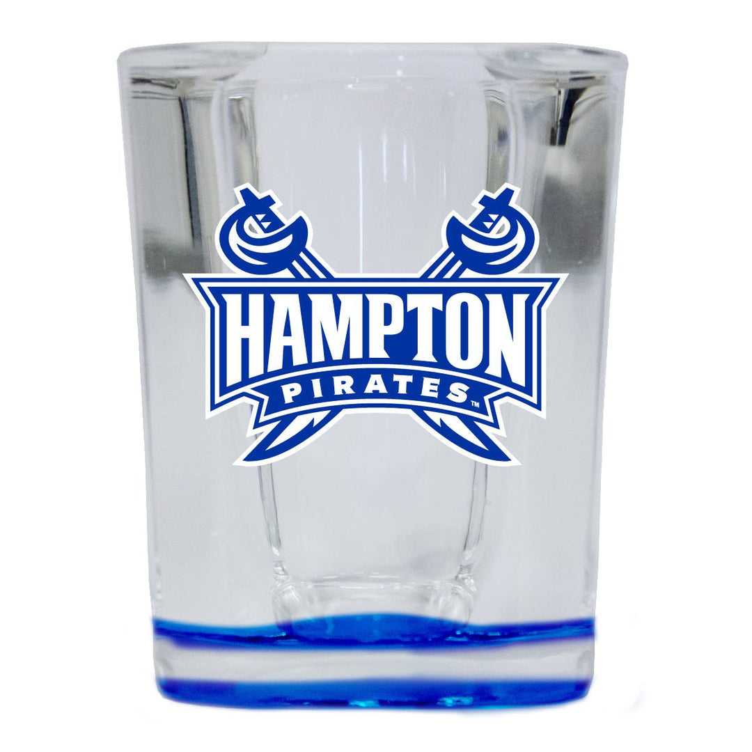 Hampton University 2 Ounce Shot Glass Square Officially Licensed Collegiate Product Image 1