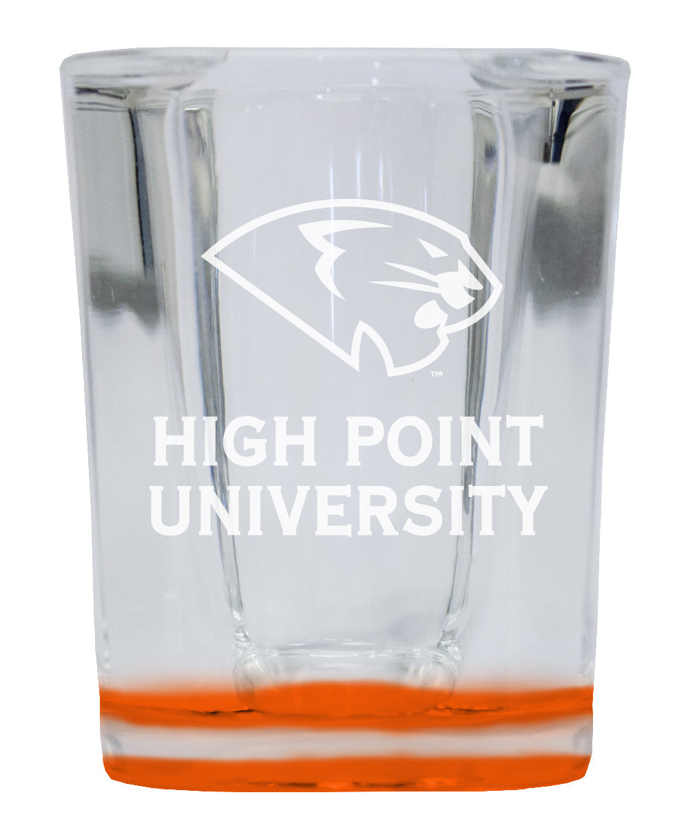 High Point University 2 Ounce Engraved Shot Glass Square Officially Licensed Collegiate Product Image 2