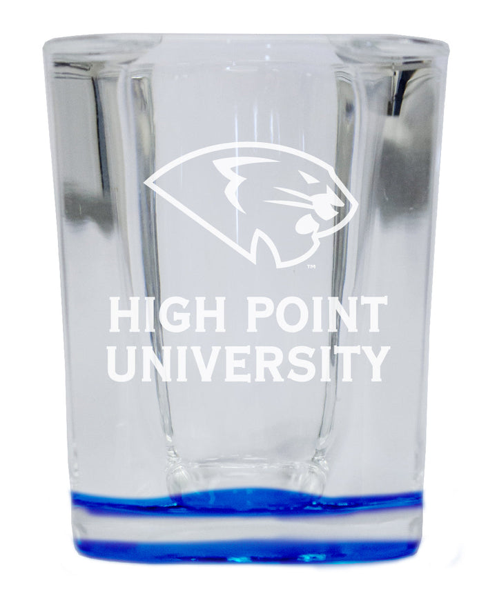 High Point University 2 Ounce Engraved Shot Glass Square Officially Licensed Collegiate Product Image 3