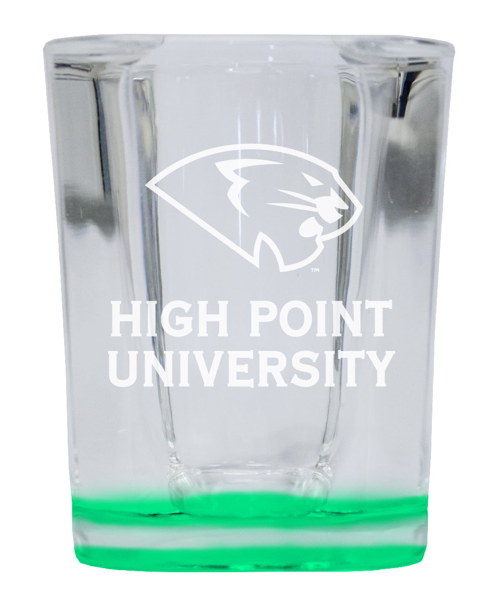 High Point University 2 Ounce Engraved Shot Glass Square Officially Licensed Collegiate Product Image 4