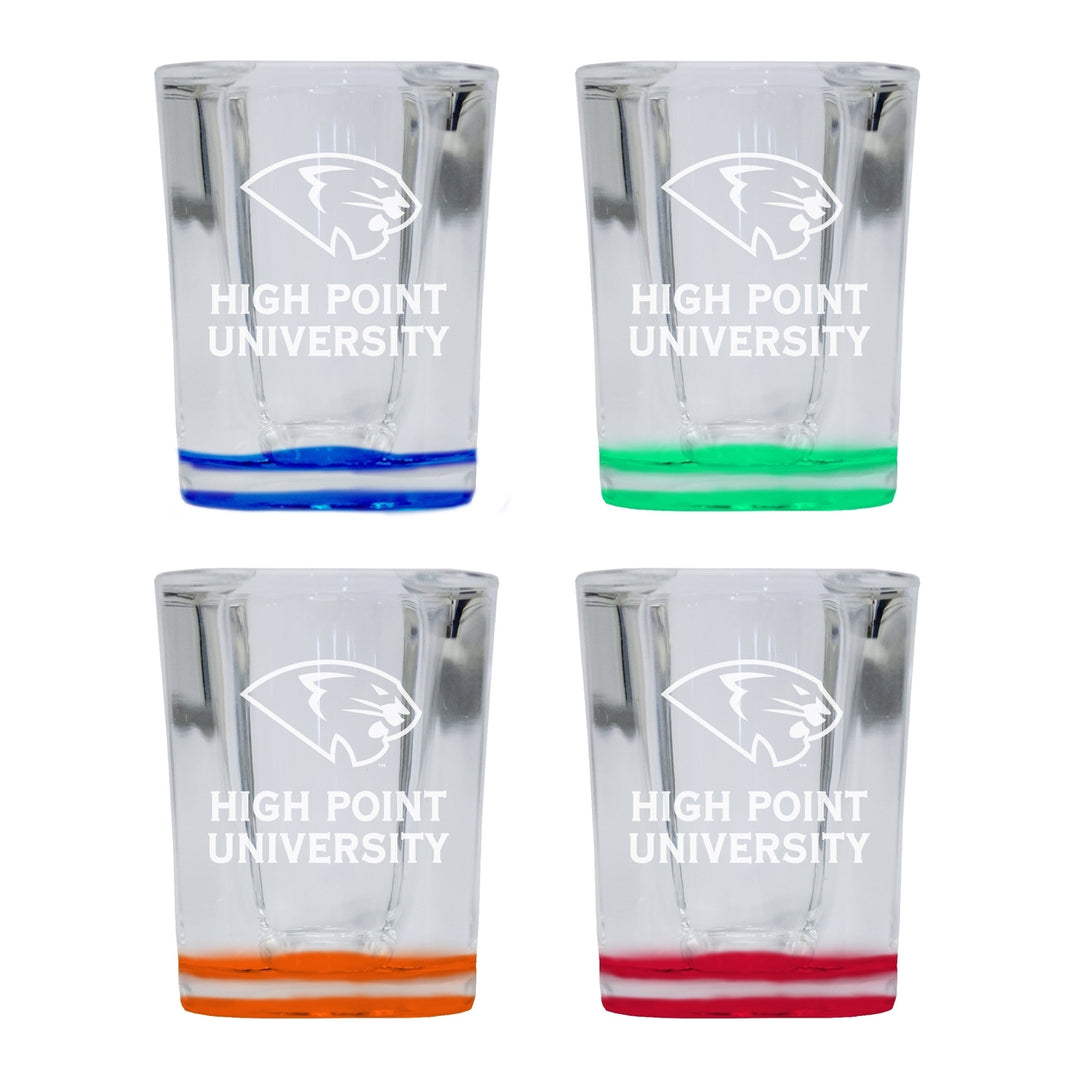 High Point University 2 Ounce Engraved Shot Glass Square Officially Licensed Collegiate Product Image 4