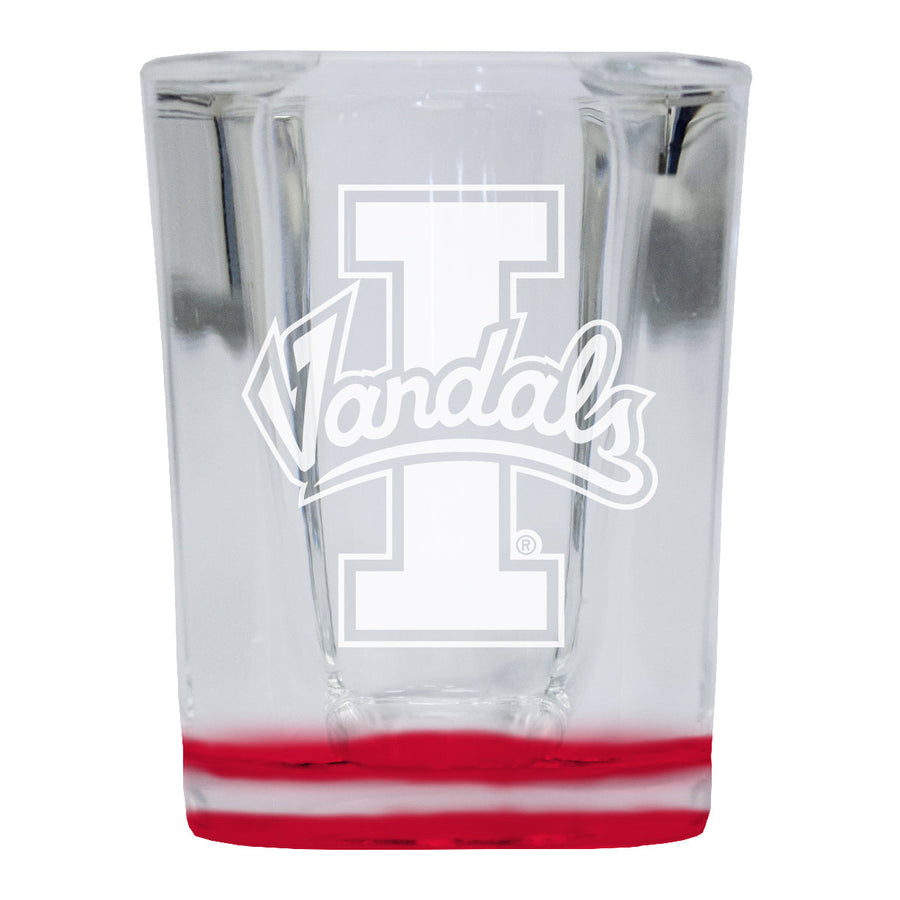 Idaho Vandals 2 Ounce Engraved Shot Glass Square Officially Licensed Collegiate Product Image 1