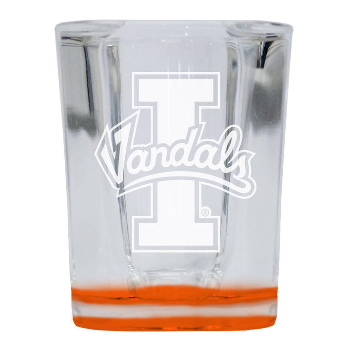 Idaho Vandals 2 Ounce Engraved Shot Glass Square Officially Licensed Collegiate Product Image 2