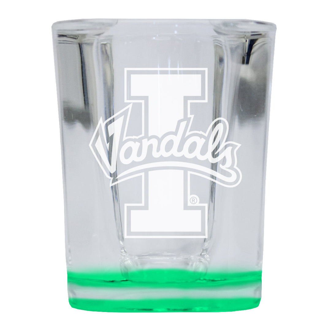 Idaho Vandals 2 Ounce Engraved Shot Glass Square Officially Licensed Collegiate Product Image 3