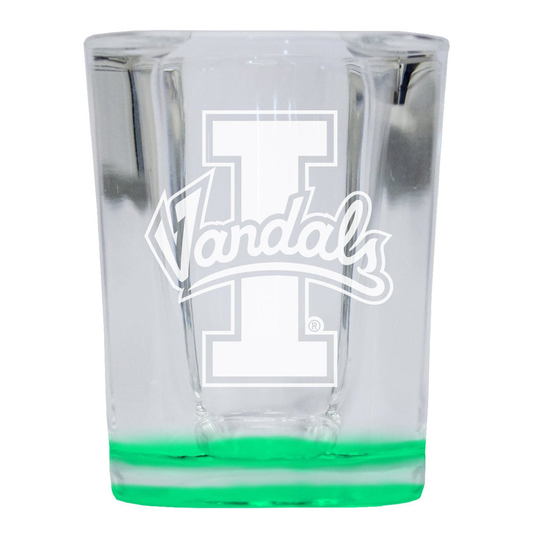 Idaho Vandals 2 Ounce Engraved Shot Glass Square Officially Licensed Collegiate Product Image 1