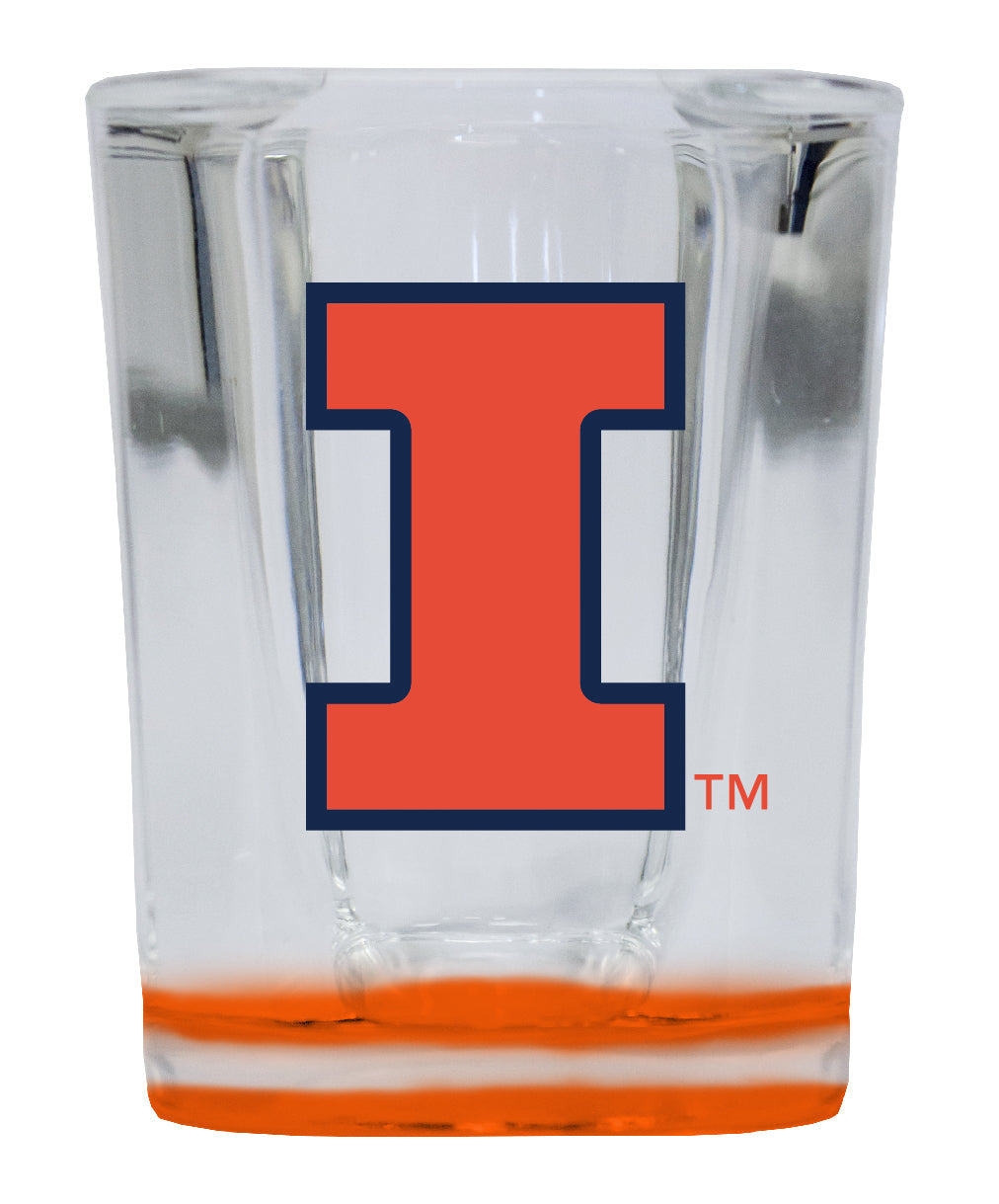 Illinois Fighting Illini 2 Ounce Shot Glass Square Officially Licensed Collegiate Product Image 2